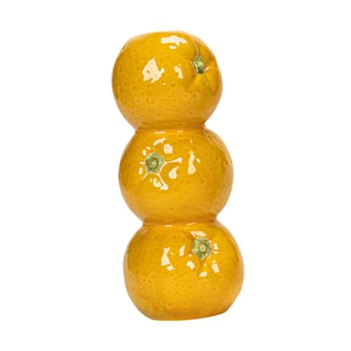 Sharplace Keramikfruchtknospen Vase Pflanzenbehälter Kunstwerke, Hauseinrichtung, dekorative Blumenvase Desktop Orament für Esszimmer Innenräume, Orange von Sharplace