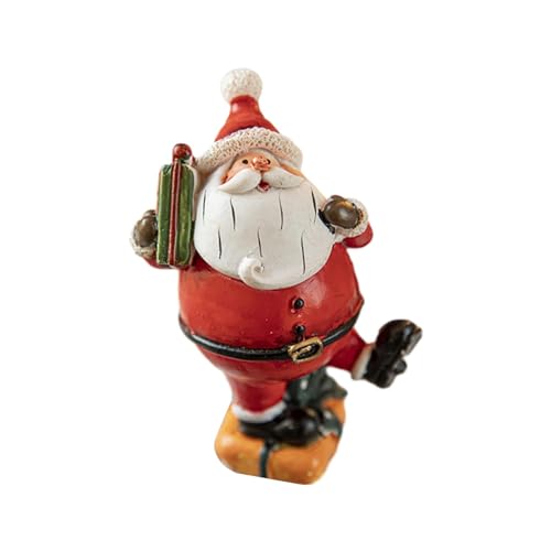 Sharplace Kleine Weihnachtsmann-Statue aus Kunstharz, Tisch-Weihnachtsmann-Figuren, Sammlerstück, Skulptur, Schreibtisch-Herzstück, Stil b von Sharplace