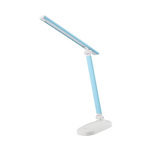 Sharplace LED-Schreibtischlampe, Touch-Steuerung, mit Einstellbarer Helligkeit, dimmbare Bürolampe mit verstellbarem Arm, Faltbare Tisch-Schreibtischlampe für Büro und Haus, Blau von Sharplace