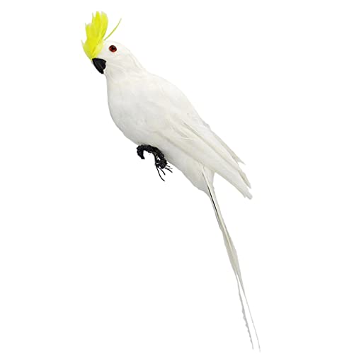 Sharplace Lebensechte Ara Kunstvögel Schaumvogel mit Klauensimulation enfeder, Weiß von Sharplace