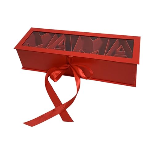 Sharplace Leere in Form eines Mama-Briefes, befüllbare Souvenir-Geschenkbox, Muttertagspapier, Seifenverpackungsbox für Feierlichkeiten, Rot von Sharplace