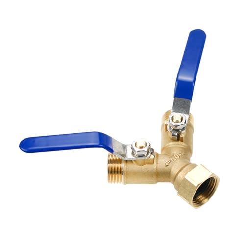 Sharplace Messing-Gartenschlauch-Verteiler, 3/4 Zoll, Messing-Schlauchhahnanschluss mit EIN-/Aus-Ventilen, Wasserhahnadapter Sharplace Messing-Gartenschlauch-Verteiler, 3/4 Zoll, Messing-Schlauchhahnanschluss mit EIN-/Aus-Ventilen, Wasserhahnadapter von Sharplace
