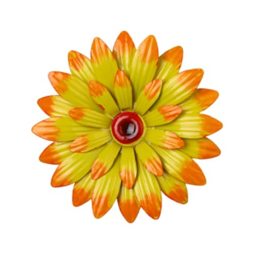 Sharplace Metallblumen-Wanddekoration, Florale Wandkunst, 20 cm Durchmesser, 3D-Hängeskulptur, Ornament für Bauernhaus, Wohnzimmer, Zaun, Gelb Sharplace Metallblumen-Wanddekoration, Florale Wandkunst, 20 cm Durchmesser, 3D-Hängeskulptur, Ornament für Bauernhaus, Wohnzimmer, Zaun, Gelb von Sharplace