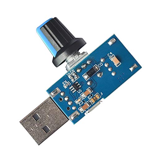 Sharplace Mini Mute USB Lüfter Drehzahlregler Lautstärkeregler Schalterknopf DC4V 12V 5W von Sharplace