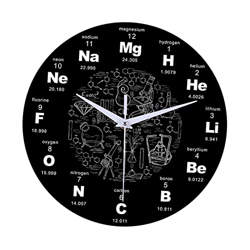 Sharplace Moderne Chemie-Uhr - Einzigartiges Design für Zuhause oder Büro, Chemie von Sharplace