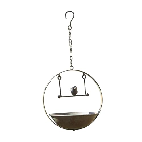 Sharplace Outdoor Hanging Metall Vogelfutterlösche altmodische robuste Länge 48 cm für Vogelbeobachter Mehrzweckgartendekoration Samenschale Samenschale von Sharplace