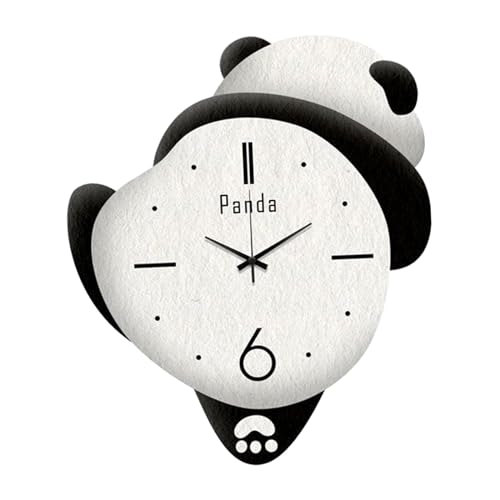 Sharplace Panda-Form-Wanduhr, Nicht, Hängeuhr, Haushalt, Innenbereich, schwingende Beine hin und her, modern, für die Küche, vielseitig einsetzbar, 40cmx33cm von Sharplace