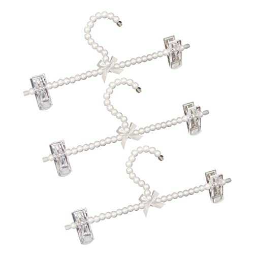 Sharplace Perlen Hosenspanner Kleiderbügel Klemmbügel Hosenbügel Rockbügel für Hosen und Röcke, 30cm, 3er/Set von Sharplace