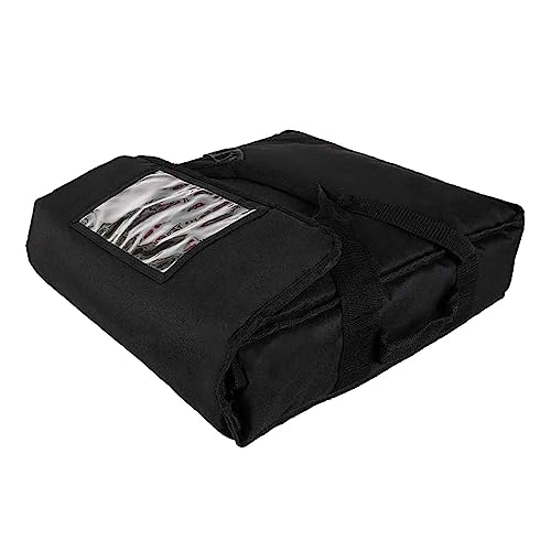 Sharplace Pizza-Develivey-Tasche, isolierter Pizza-Träger, verstärkter Tragegriff, leicht zu reinigende Pizza-Wärmer-Taschen, Lebensmittel-Liefertasche für, Schwarz 50x50x25cm von Sharplace