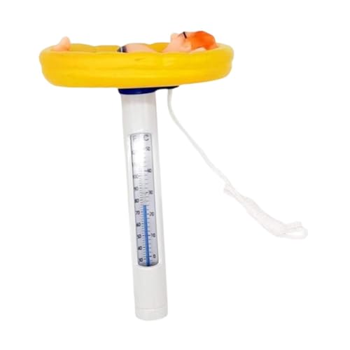 Sharplace Poolthermometer, Schwimmbadtemperatur, Cartoon, 0 °C bis 50 °C, schönes gelbes Wasserthermometer für Fischteich, drinnen und draußen von Sharplace