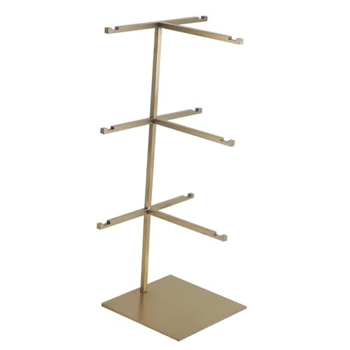 Sharplace Präsentationsständer für mehrere Brillen, Sonnenbrillen-Organizer, Präsentationsständer, Brillenständer für Kommode, Wohnzimmer, Schreibtisch, 3 Stufen Gold von Sharplace