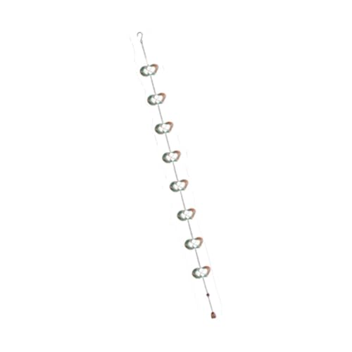 Sharplace Regenkette aus Metall leitet Regenwasser ab, 200 cm lang, dekorativer Ersatz für Dachrinnen, Fallrohre, Rasen, Außenmarkisen, Hinterhof von Sharplace