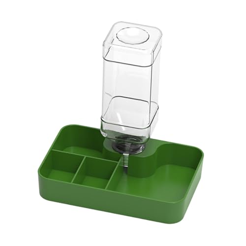 Sharplace Reptilien-Futterspender, Wassernapf, Futterstation, multifunktionaler automatischer Wasserspender, Reptilien-Tränke für Schlangen, Schildkröten, Grün Groß von Sharplace