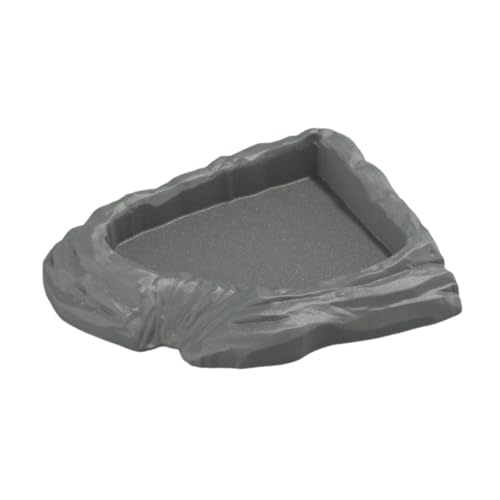 Sharplace Reptilien-trinkschale mit Felsdesign aus Langlebigem PP als Badebecken Und Futterstelle für Schlangen Echsen Und Kleintiere, Grau Sharplace Reptilien-trinkschale mit Felsdesign aus Langlebigem PP als Badebecken Und Futterstelle für Schlangen Echsen Und Kleintiere, Grau von Sharplace