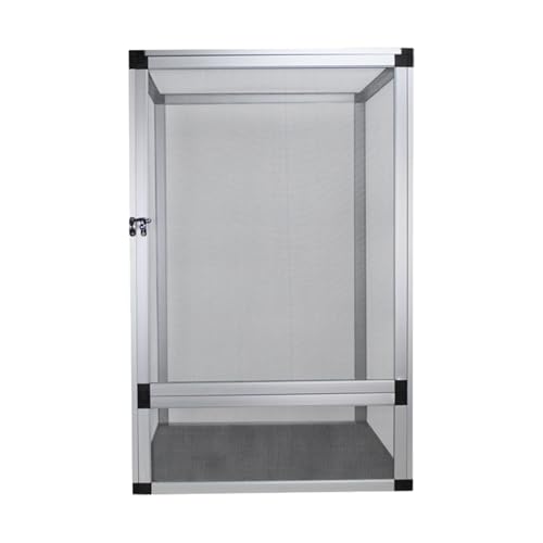 Sharplace Reptilienkäfig, Terrarium-Belüftung mit Vordertür, Mehrzweck-stabiles Haustiergehege, 360°-Beobachtung für Frosch und Bartagam, Silber Sharplace Reptilienkäfig, Terrarium-Belüftung mit Vordertür, Mehrzweck-stabiles Haustiergehege, 360°-Beobachtung für Frosch und Bartagam, Silber von Sharplace