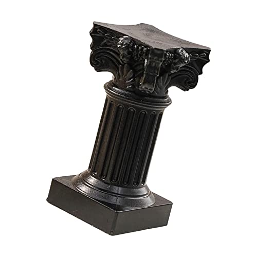 Sharplace Römische Säule Griechische Säule Statue ABS Harz Sockel Kerzen Kerzenhalter Skulptur Tisch Outdoor Home Aufenthaltsraum Party Garten, Schwarz von Sharplace