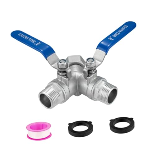 Sharplace Schlauchverteiler, 2-Wege-Y-Ventil mit 3/4-Zoll-Gewinde, auslaufsicher und mit individueller EIN-/Aus-Steuerung, Außen-Schlauchverteileranschluss mit Sharplace Schlauchverteiler, 2-Wege-Y-Ventil mit 3/4-Zoll-Gewinde, auslaufsicher und mit individueller EIN-/Aus-Steuerung, Außen-Schlauchverteileranschluss mit von Sharplace