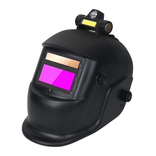 Sharplace Schweißhelm, Schweißmaske, leicht, professionell, 0,01 Millisekunden Dimmin, Solar mit Lampe, Arbeitsschutz, Schutzausrüstung, lila von Sharplace