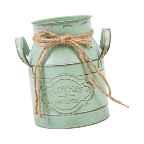 Sharplace Shabby Chic Metallvase Landhaus Deko Blumenhalter, GrÜn von Sharplace