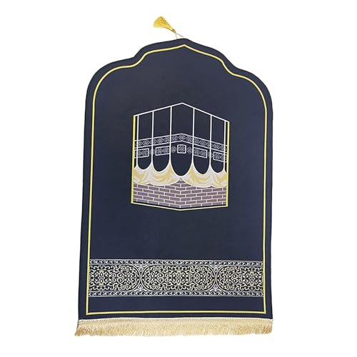 Sharplace Traditioneller muslimischer Gebetsteppich, Flanellteppich, 68,6 x 109,2 cm, weicher, tragbarer Eid-Gebetsteppich für Knie und Stirn, Stil D von Sharplace