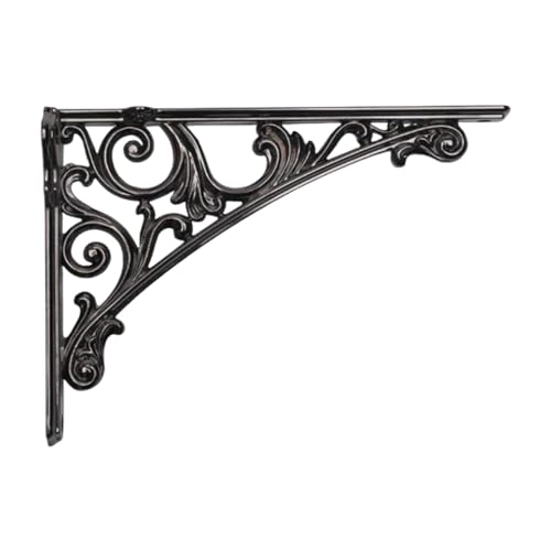 Sharplace Wandregalhalterung, Regalstütze, zu installieren, rechtwinkliger Metallrahmen, Wandhalterung zum Aufhängen von Präsentationsregalen für, Schwarz von Sharplace
