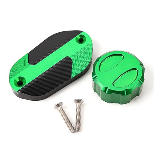 Sharrqing Motorrad CNC Vorne Hinten Brems Flüssigkeit Kappe Öl Füllstoff Kappe Kompatibel Mit Ninja400 Ninja500 Ninja 500/400 Z400 Z500 2024 von Sharrqing
