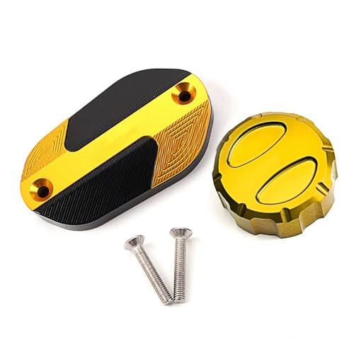 Sharrqing Motorrad CNC Vorne Hinten Brems Flüssigkeit Kappe Öl Füllstoff Kappe Kompatibel Mit Ninja400 Ninja500 Ninja 500/400 Z400 Z500 2024 von Sharrqing