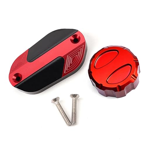 Sharrqing Motorrad CNC Vorne Hinten Brems Flüssigkeit Kappe Öl Füllstoff Kappe Kompatibel Mit Ninja400 Ninja500 Ninja 500/400 Z400 Z500 2024 von Sharrqing