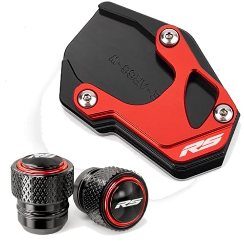 Sharrqing Motorrad-Ständerfuß-Seitenständer-Verlängerungspolster, Reifenventilkappen, kompatibel mit RS660 RS457 RS 660 Rs 457 2021–2024 2025 Sharrqing Motorrad-Ständerfuß-Seitenständer-Verlängerungspolster, Reifenventilkappen, kompatibel mit RS660 RS457 RS 660 Rs 457 2021–2024 2025 von Sharrqing