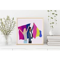 Pride Wandkunst | Pansexuelle Kunst Bisexuelle Lgbtq Geschenkidee Büro Kunst Boho Wanddekoration Poster Bunten von ShatteringTheCeiling