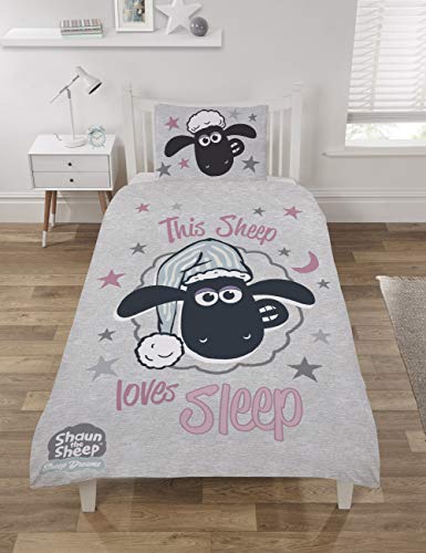 Shaun the Sheep Bettwäsche-Set, Polycotton, Mehrfarbig, Einzelbett von Shaun the Sheep