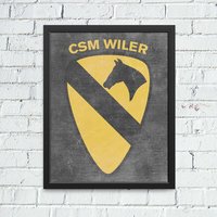 1. Kavallerie Kav Division Insignia Kunstwerk Personalisiert Mit Namen Und Rang Armee Geschenke Frau Mama Freundin von ShaunaSmithDesigns