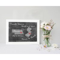 Ferngeschenk - Beste Freundin Geschenk , Schwester Bruder Weggehen Umzug Freund von ShaunaSmithDesigns