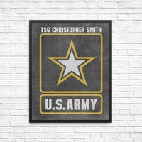 Military Retirement Gift - Army Ruhestand Geschenk Personalisiert Us Kunstwerk Soldat Wall Decor Us Art von ShaunaSmithDesigns