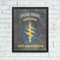 Special Forces Insignia Chalkboard Kunstwerk Personalisiert Mit Soldaten Namen Und Rang Armee Geschenke Frau Mama Freundin Einheit Geschenk von ShaunaSmithDesigns