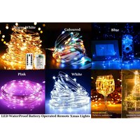 Weihnachtslichterkette Batteriebetriebene Fernbetriebene Led-Kupferdraht-Schnur-Licht 5M 10M Wandleuchten Farbige Geburtstagsparty-Lichter von ShazisLights