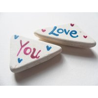 Liebe Sie Malte Strand-Keramik-Magnete von ShePaintsSeaglass