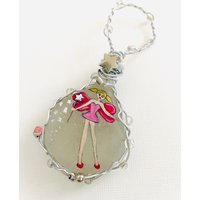 Weihnachtsfee Baumschmuck - Handbemaltes Seeglas Aus Draht Und Perlen von ShePaintsSeaglass