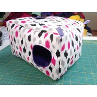 Ratte Würfel Rosa Gepard, Hängendetrettin Hängematte, Degu Gemütlich, Handgemachte Ratten Spielzeug, Eichhörnchen Nistkasten, Kleine Haustier von SheSewsDesign
