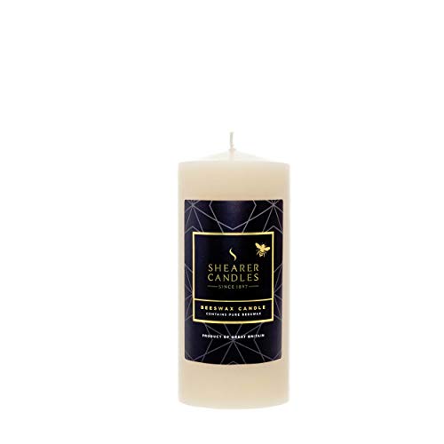 Shearer Candles Kleine Kirchenkerze aus Bienenwachs, elfenbeinfarben von Shearer