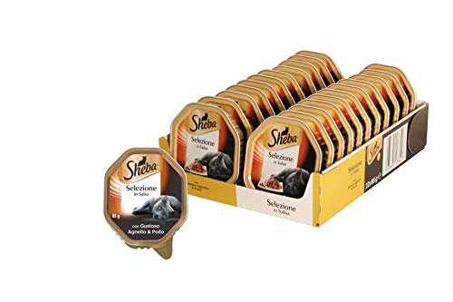 Sheba Auswahl in Sauce mit leckerem Lamm und Huhn 85 g - Katzenfutter - 22 Packungen von Sheba