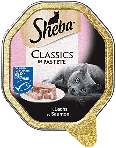 Sheba Katzenfutter Nassfutter Classics in Pastete mit Lachs, 85g von SHEBA