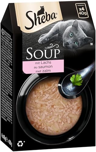 Sheba Multipack Soup - Katzennassfutter im Portionsbeutel - Lachs - 40 x 40g von Sheba