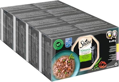 Sheba Nature`s Collection in Sauce - Feinstes Katzennassfutter in der Schale - Feine Vielfalt (MSC) - 32 x 85g von Sheba