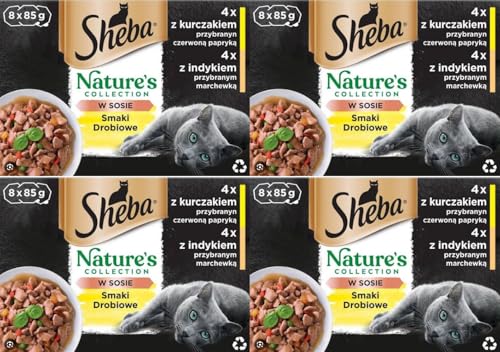 Sheba Nature`s Collection in Sauce - Feinstes Katzennassfutter in der Schale - Geflügel Variation - 32 x 85g Sheba Nature`s Collection in Sauce - Feinstes Katzennassfutter in der Schale - Geflügel Variation - 32 x 85g von Sheba