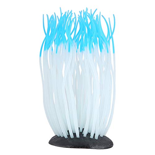 Aquarium Künstliche Silikon Seeanemone Dekoration, Aquarium Silikon Material Dekorationen Simulation Anemone Korallen Ornament für Süßwasser Salzwasser Aquarium[Blau] Korallen von Sheens