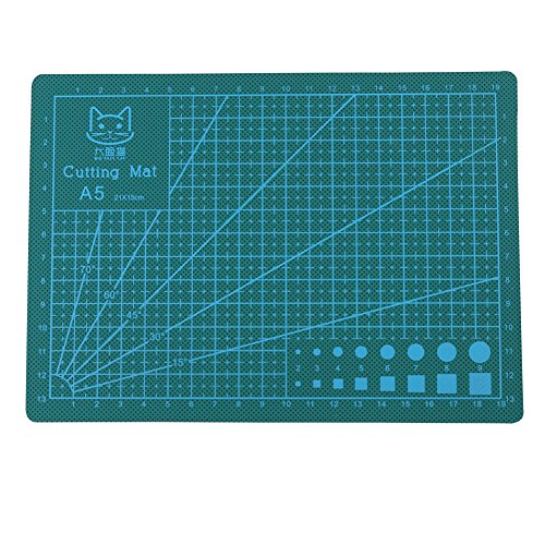 Selbstheilende Schneidematte, A5 PVC Schneidematte Rutschfeste Unterseite Cut Pad Board für Scrapbooking Quilten Nähen Handmade DIY Tool(Grün) von Sheens