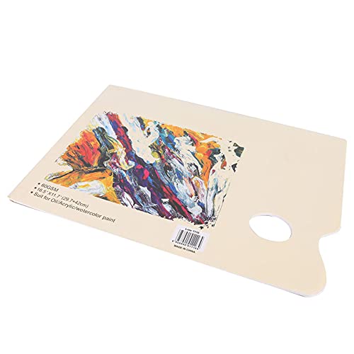 30 Blatt Palettenblock, Abreißen Farbmischpalette Papier A3 Einweg-Farbmischpalette Malblock Künstler Acrylfarbe Mischen Zubehör für Ölgouache Aquarellmalerei von Sheens