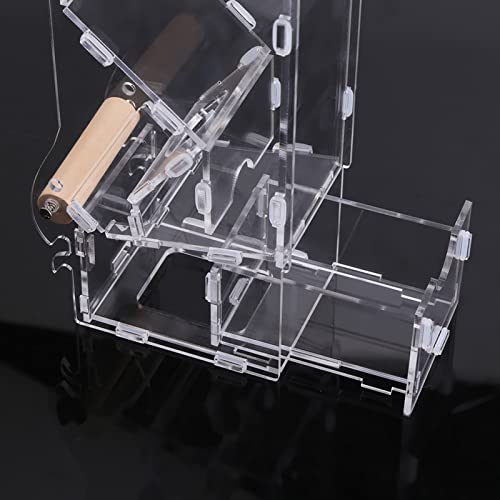 Acryl Vogel käfig Feeder mit Sitzstangen Keine Verwirrung Pet Vögel Futtersamen Feeder Automatische Futtersystem für Wellensittich Nymphensittich Finch von Sheens