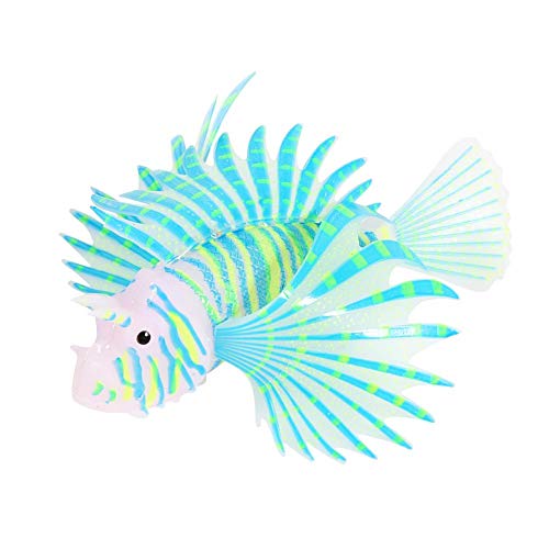 Sheens Künstliche leuchtende Löwenfische leuchtende gefälschte Fische Aquarium Landschaft Ornament Glühen Simulation Tier Dekoration[Blau] Korallen von Sheens